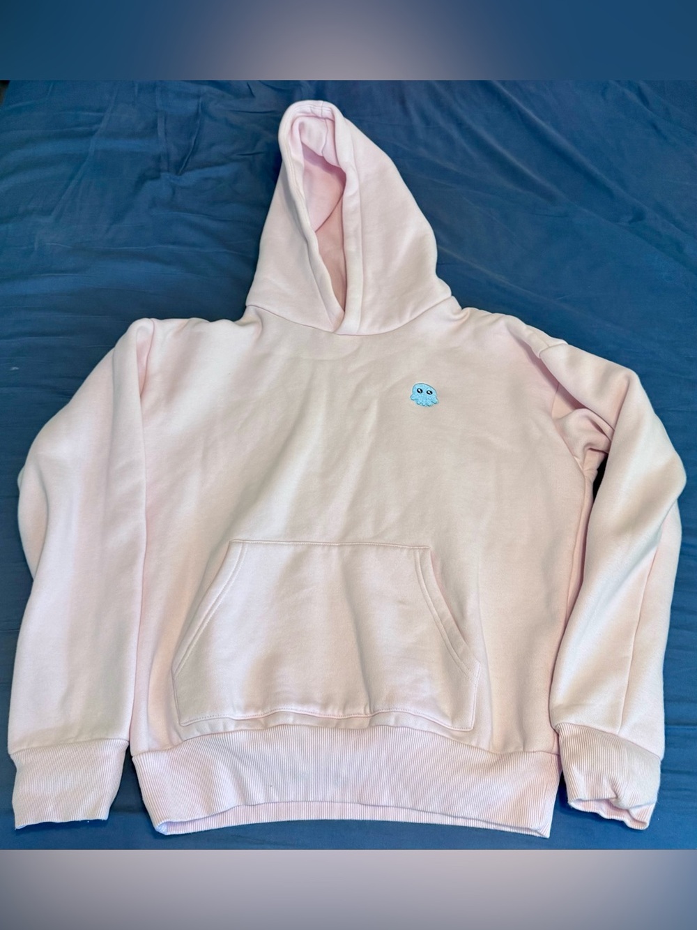 Squiddy Hoodie anxiety stress ball built into sleeve Size S Small Light Pink